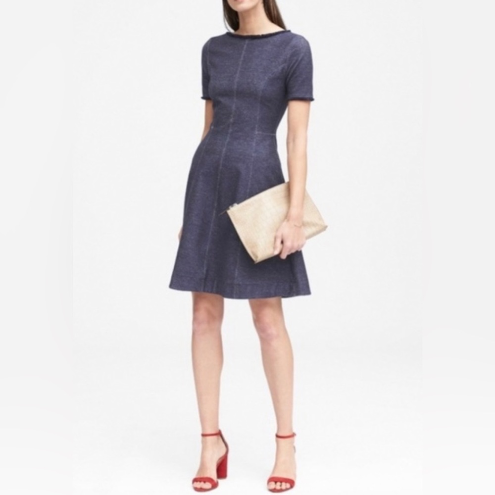 Banana Republic Denim Fit & Flare Dress - Picture 11 of 11